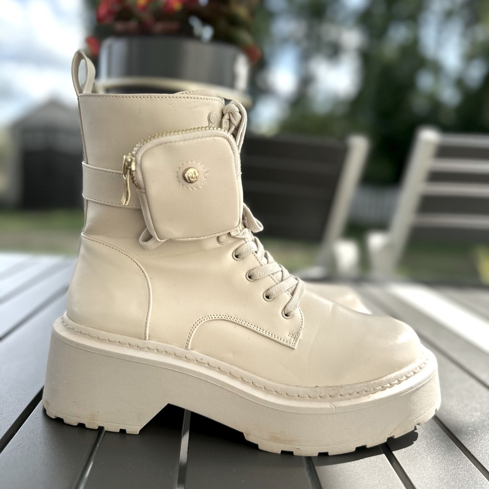 Chunky lace up boots